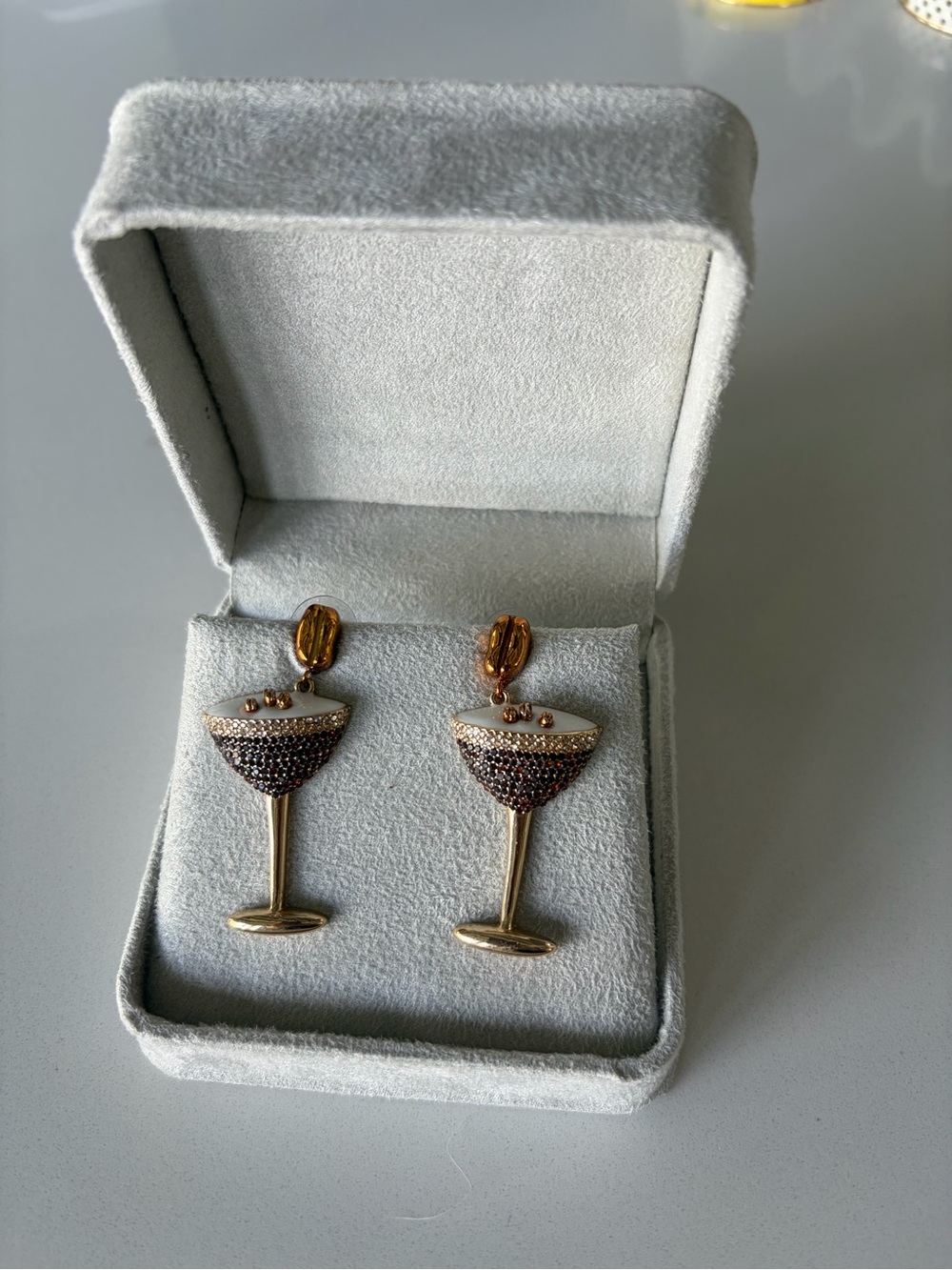 BaubleBar Gold-tone Espresso Martini Drop Earrings - Women Jewelry